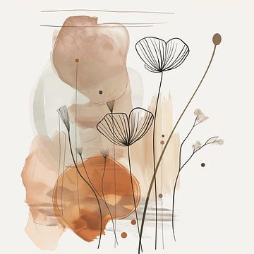 Abstrakter Blumentanz von Mel Digital Art