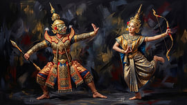 Dansers van het Koninklijk Khon-gezelschap van Manjik Pictures