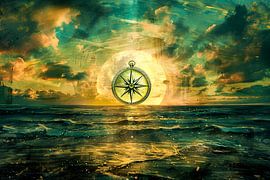 Kompass und Horizontskizze von Imperial Art House