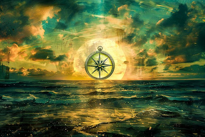 Kompass und Horizontskizze von Imperial Art House