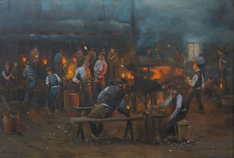 Herman Heijenbrock, The glass factory at Leerdam by Atelier Liesjes