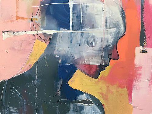 Vrouw Gezicht Met Kleur