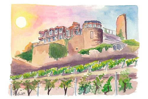 Kauzenburg Panoramablick über Bad Kreuznach Deutschland