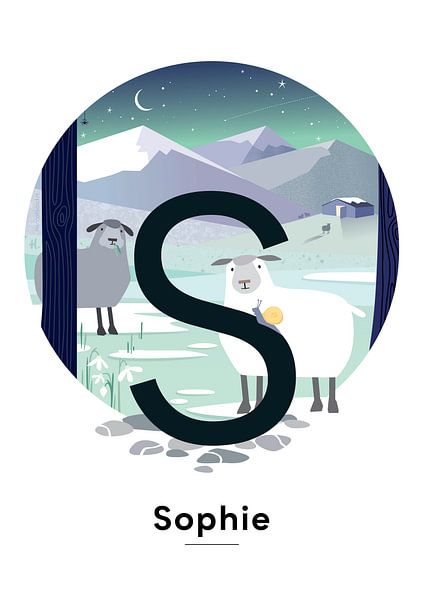 Name poster Sophie by Hannah Barrow