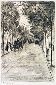Allee im Tiergarten, Berlin, LESSER URY, 1919