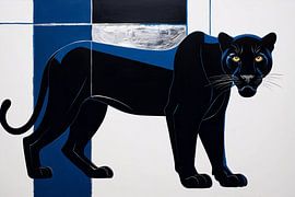 Panthère noire - dessin abstrait sur Art & Soul Creations