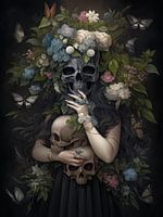 De vrouw met het schedelmasker