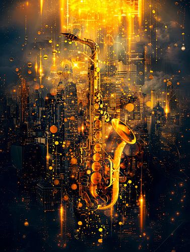 COOLE MUSIK KUNST Saxofon von Melanie Viola