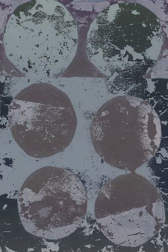 Modern abstract expressionisme. Minimalistische vormen in taupe, bruin, grijs