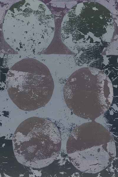 Modern abstract expressionism. Minimalist shapes in taupe, brown, grey by Dina Dankers