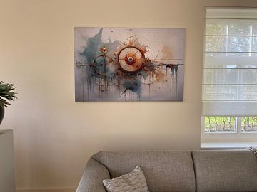 Customer photo: Clock, painting, abstract A1 by Joriali