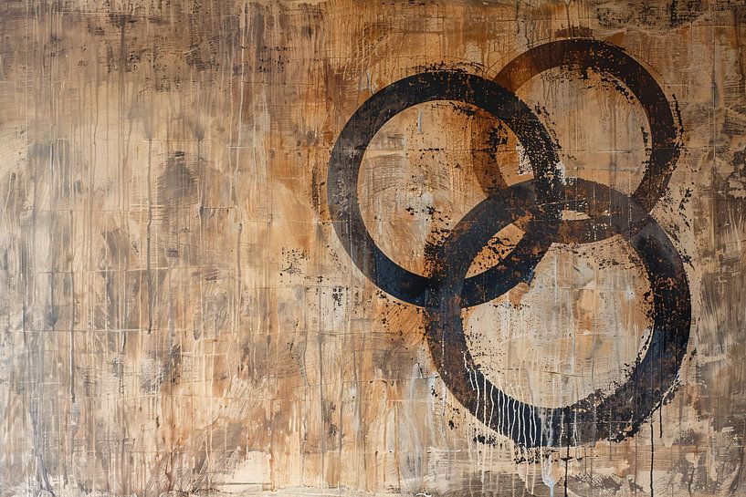 Abstracte Interpretatie van Olympische Eenheid van Art & Soul Creations
