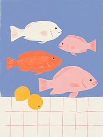 Poisson méditerranéen et citron – Art populaire sur StudioRemier