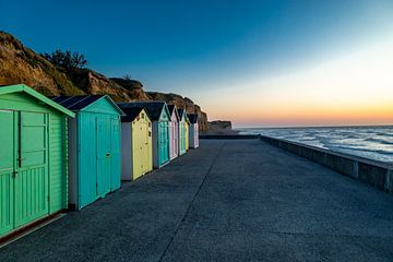 Evening walk on the beach in beautiful Normandy near Saint-Aubin-Sur-Mer - France by Oliver Hlavaty