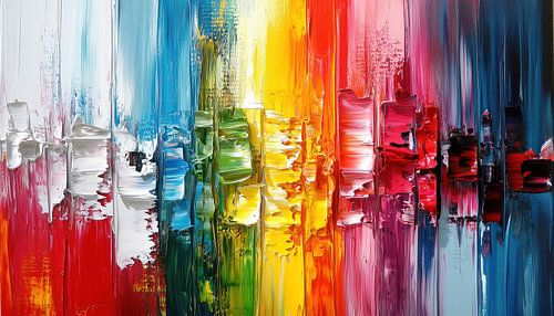 Abstracte rij van kleuren panorama