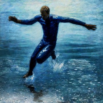 Blue Joyful Leap