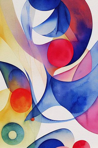 Door de natuur geïnspireerde abstracte aquarel  (Dag 70)