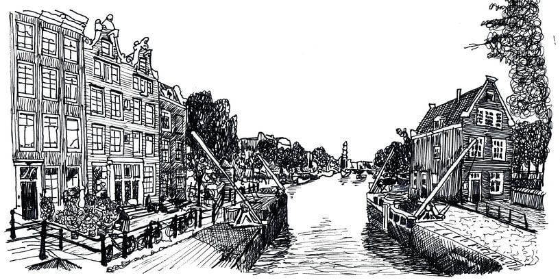 Dessin Sluis à Amsterdam Pays-Bas par Hendrik-Jan Kornelis