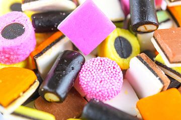 Colourful licorice candy