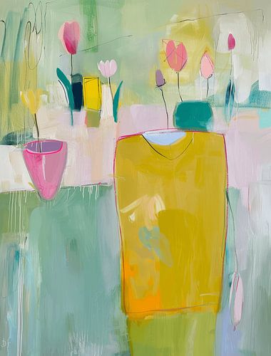 Buntes, modernes und abstraktes Stillleben