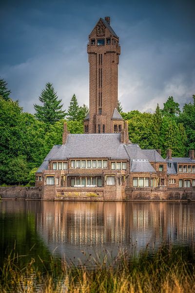 Sint Hubertus Hunting Lodge, mirrored in the pond by Leon Okkenburg