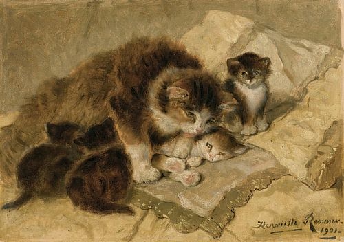 Henriëtte Ronner-Knip - De trots van de moeder (1901)