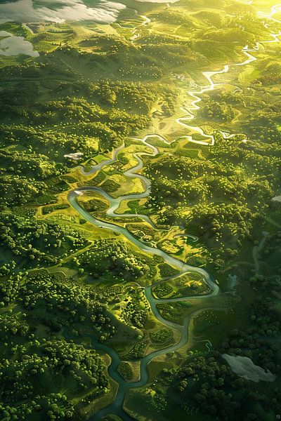 Brennendes Licht im Grünen von fernlichtsicht