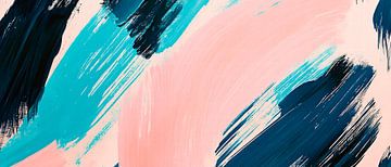 Colourful brushstripe pattern by Poster Art Shop