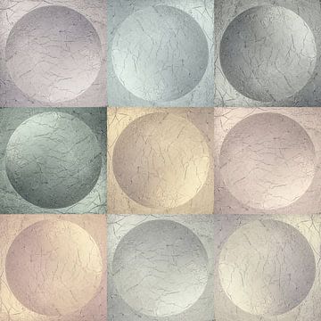 Ballen in pastelkleur Minimalisme. Modern Abstract. 1 van Alie Ekkelenkamp