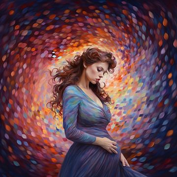 Zwangerschap: Vrouwelijk Canvas van Surreal Media