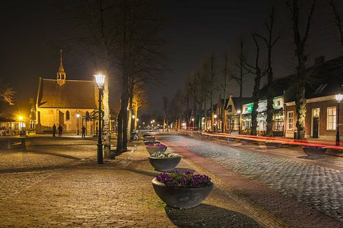 Markt Eersel bij nacht