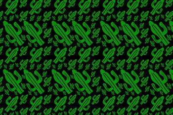 Modern Green Cactus Seamless Pattern