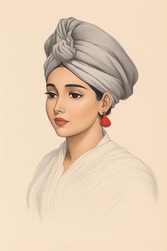 Girl with turban by Hilde Remerie