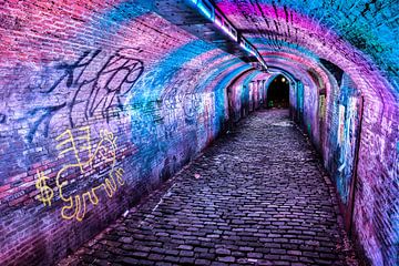 Tunneltje bij de Ganzenmarkt Utrecht van Jeroen Mondria