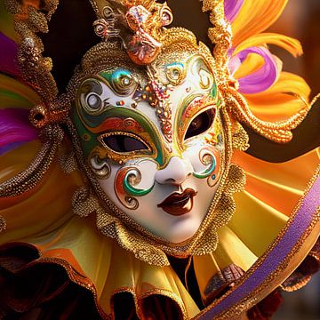 venezianische Karnevalsmaske, ART Illustration von Animaflora PicsStock