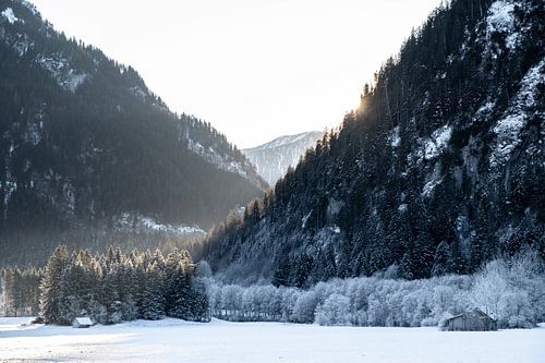 Winterlandschap Ammergauer Alpen