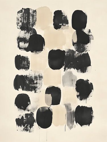 Zwart Beige Abstract