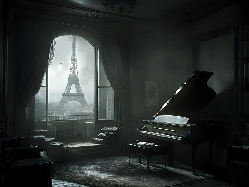 Room with a view of the Eiffel Tower by Petra Dreiling-Schewe