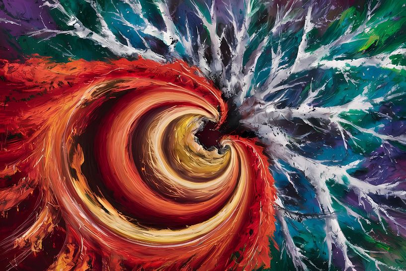 Spirale abstraite colorée et dynamique par Art & Soul Creations