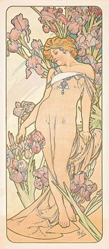 De Iris (1897) door Alphonse Mucha van Peter Balan