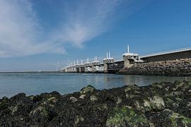 Storm surge barrier at sea; Eastern Scheldt storm surge barrier on the North Sea by Patrick Verhoef