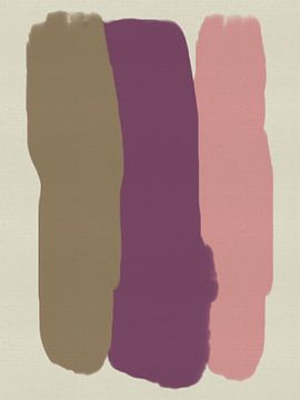 Minimalistische abstracte lijnen in gedempte pasteltinten