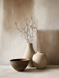 Japandi still life | Serenity in natural tones by Lauren Wilde