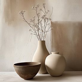 Japandi-Stillleben | Ruhe in natürlichen Farbtönen von Lauren Wilde