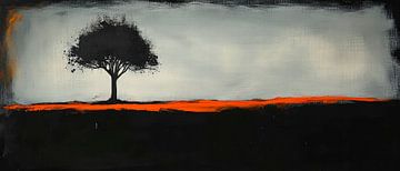 Lone tree in a play of colours by Poster Art Shop