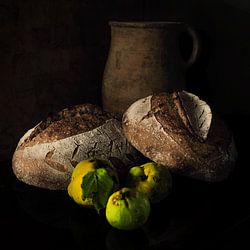 Stillleben mit Speisen und Getränken