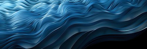 Abstract wave structure in shades of blue