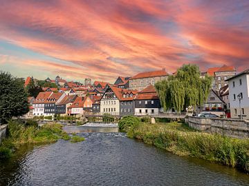 Panoramisch uitzicht op de stad Kronach in Beieren van Animaflora PicsStock