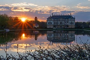 The Dresden Palace in the Großengarten at sunset