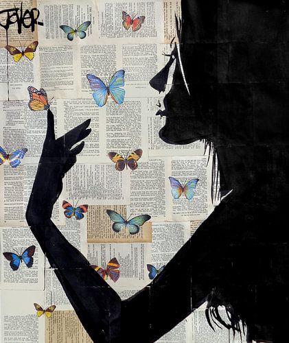 SHE HAS BUTTERFLIES by LOUI JOVER